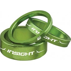 INSIGHT HEADSET SPACER 1" GREEN 3MM PRESTA TUBES W/REMOVEABLE/ - B01J4F1AGE
